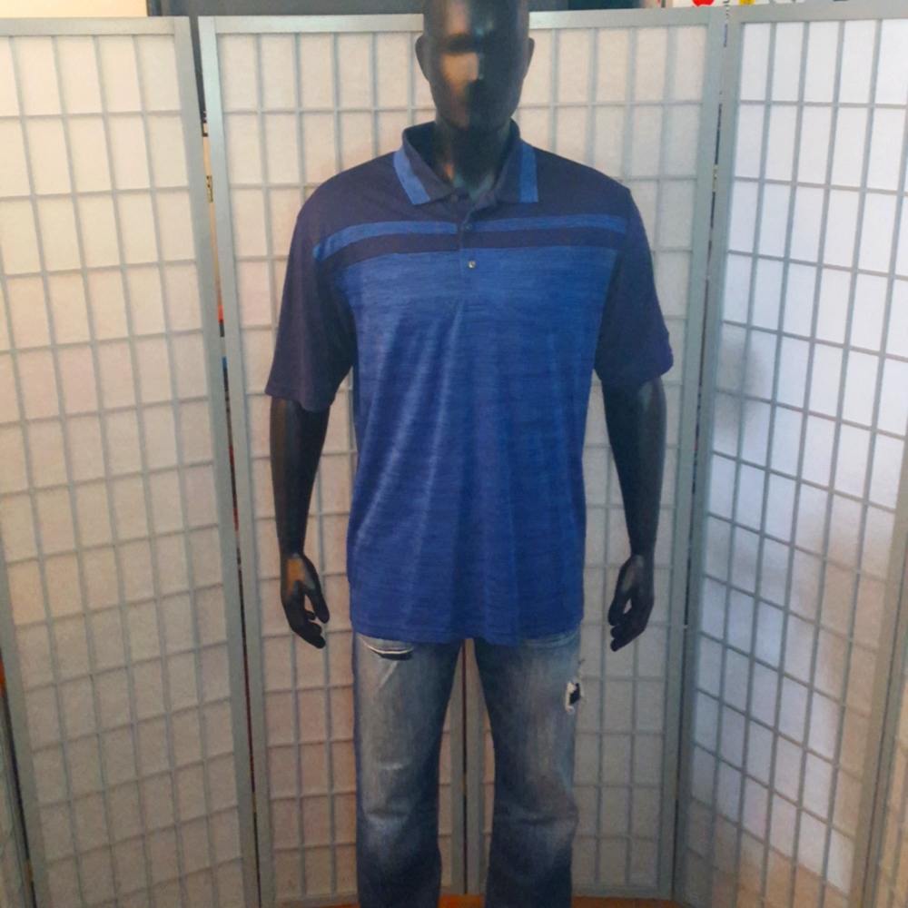 Blue T-shirt with collar